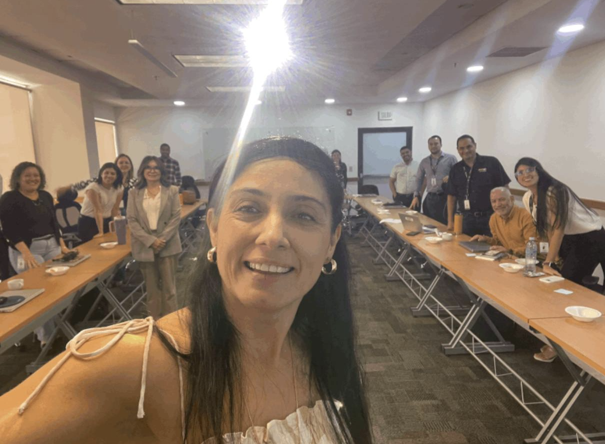 Hands reviewing risk document