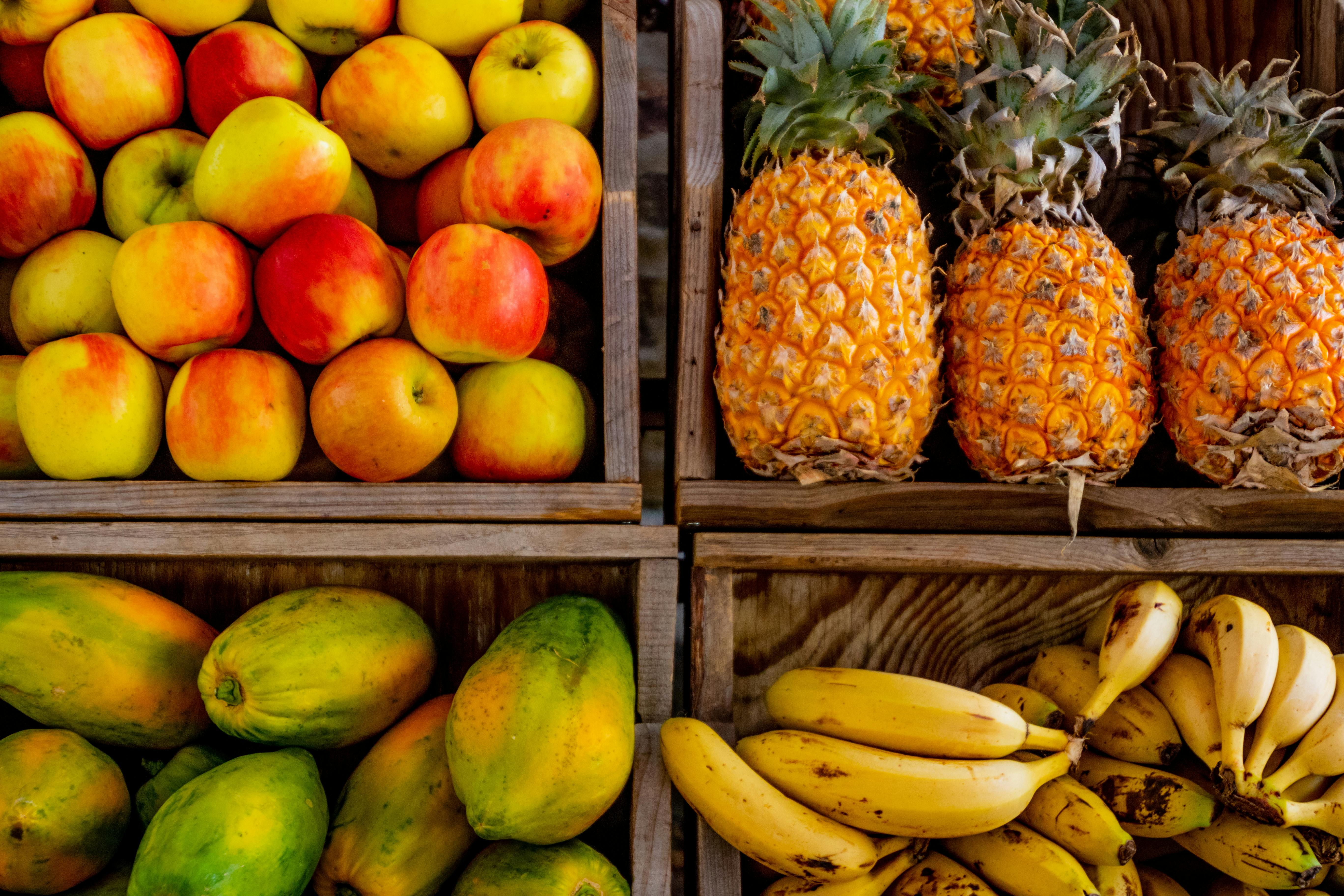 Fruits in crates